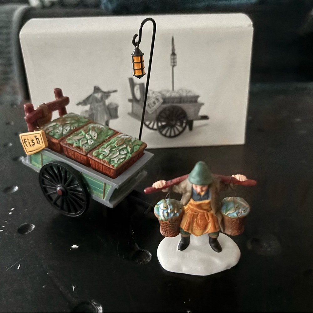 Dept 56 - “Chelsea Market Fish Monger & Cart”